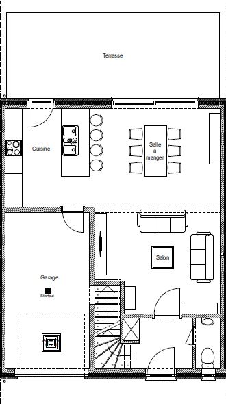 plan maison andenne rez de chaussée